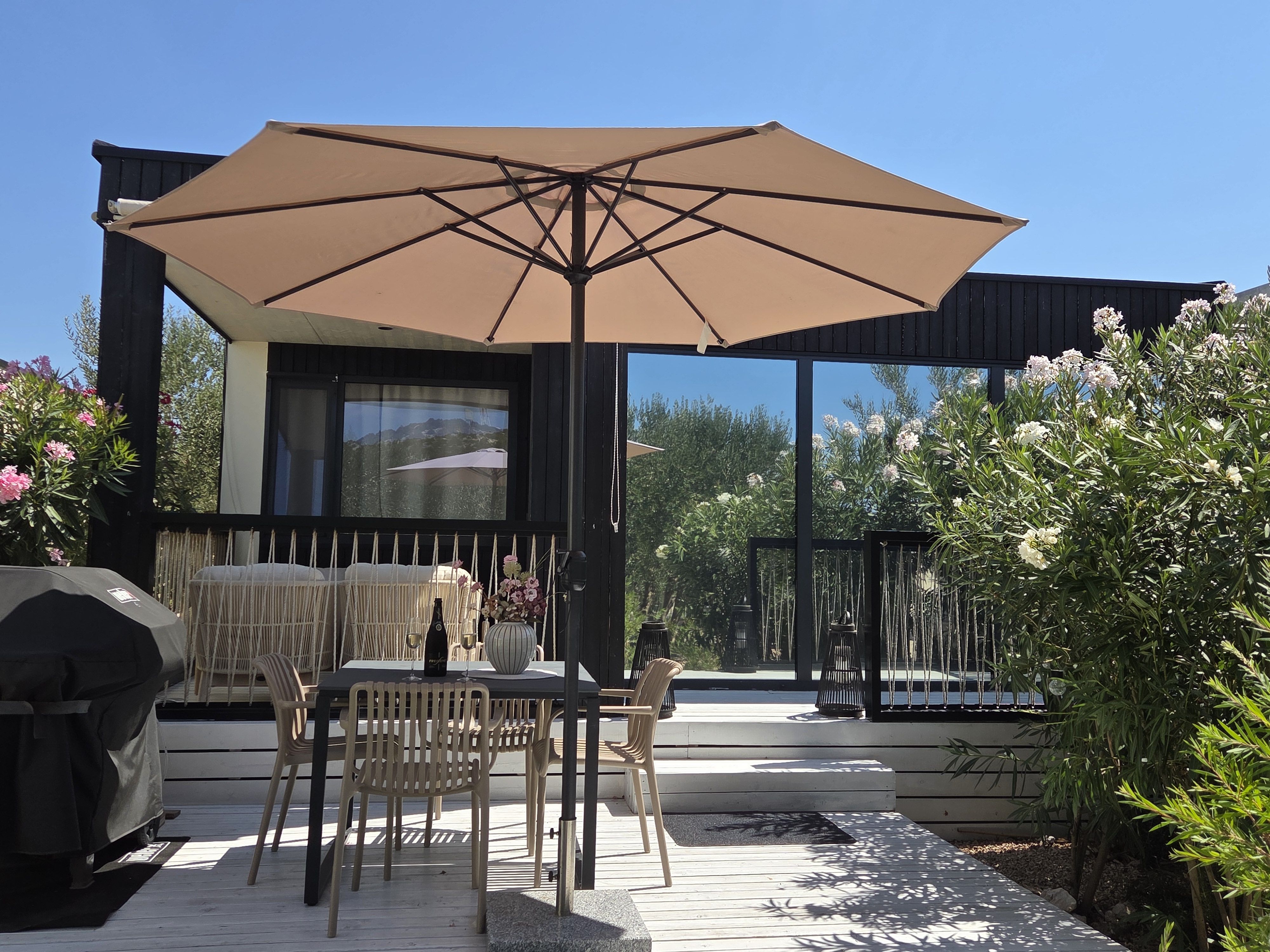 Private beach pergola with sea view